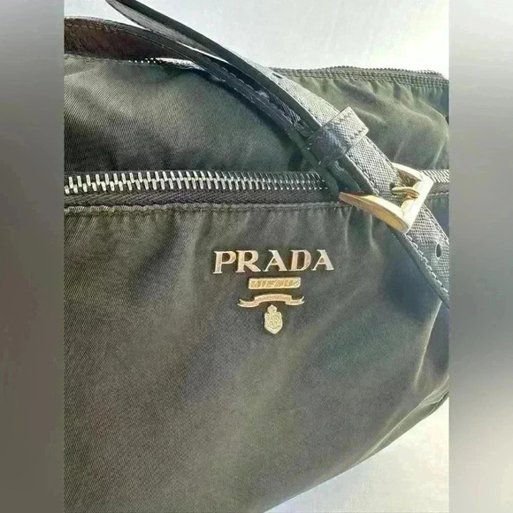 Authentic Prada Shoulder Bag Nylon Shoulder Bag Olive - Picture 5 of 16